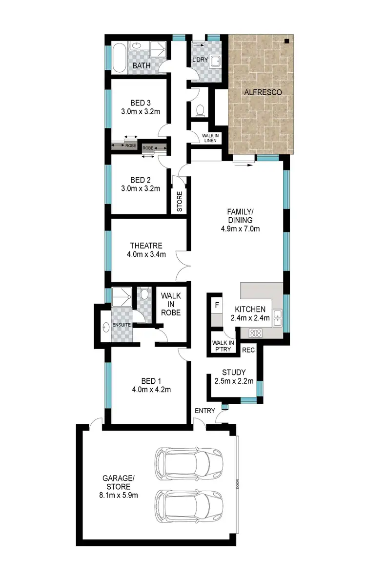 Floorplan of Homely house listing, 236A Spencer Street, South Bunbury WA 6230