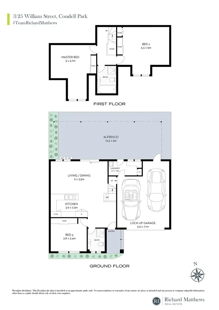 Floorplan of Homely townhouse listing, 3/25 William Street, Condell Park NSW 2200