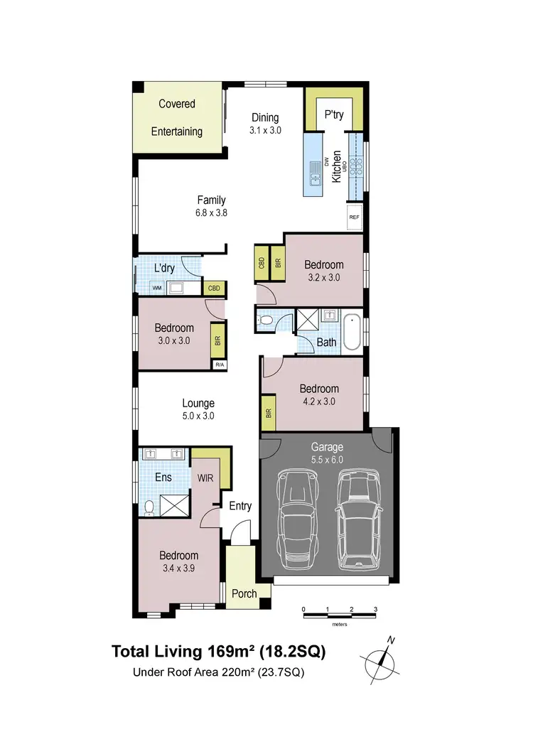 Floorplan of Homely house listing, 3 Ruffels Street, Drouin VIC 3818