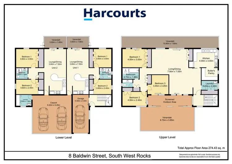 Floorplan of Homely block of units listing, 8 Baldwin Street, South West Rocks NSW 2431
