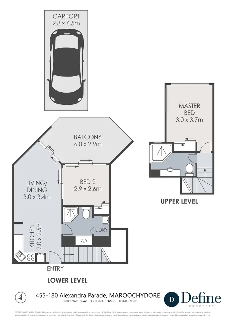 Floorplan of Homely unit listing, 455/180 Alexandra Parade, Alexandra Headland QLD 4572