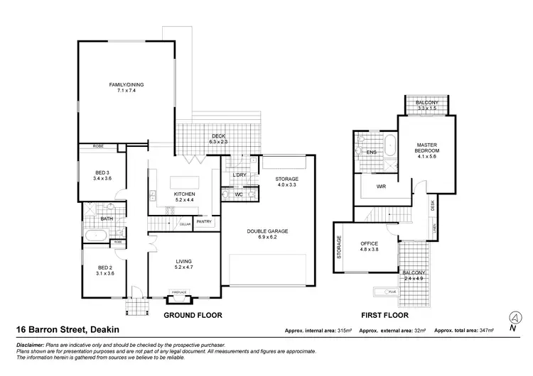Floorplan of Homely house listing, 16 Barron Street, Deakin ACT 2600