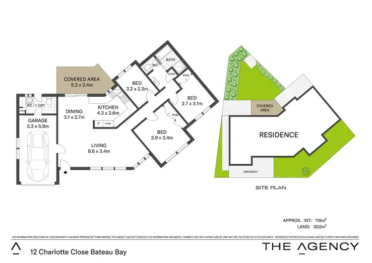 Floorplan of Homely semi-detached listing, 12 Charlotte Close, Bateau Bay NSW 2261