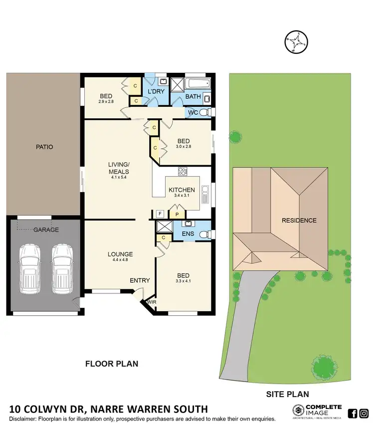 Floorplan of Homely house listing, 10 Colwyn Drive, Narre Warren South VIC 3805