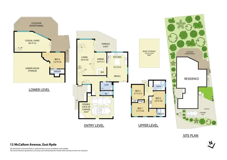Floorplan of Homely house listing, 12 McCallum Avenue, East Ryde NSW 2113