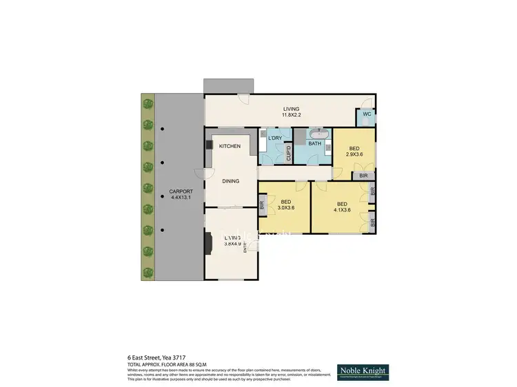 Floorplan of Homely house listing, 6 East Street, Yea VIC 3717