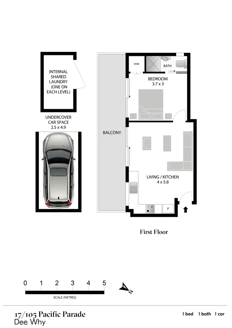Floorplan of Homely unit listing, 17/105 Pacific Parade, Dee Why NSW 2099