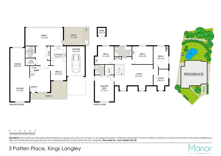 Floorplan of Homely house listing, 3 Patten Place, Kings Langley NSW 2147