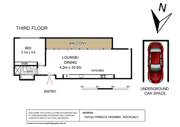Floorplan of Homely unit listing, 70/555 Princes Highway, Rockdale NSW 2216