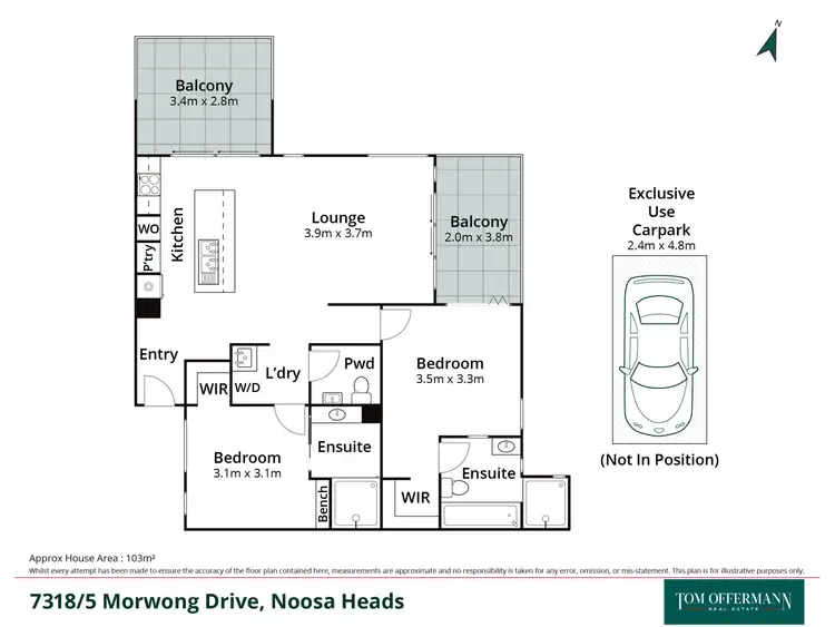 Floorplan of Homely unit listing, 7318/5 Morwong Drive, Noosa Heads QLD 4567