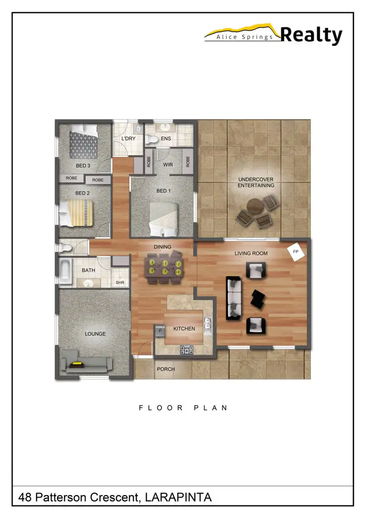 Floorplan of Homely house listing, 48 Patterson Crescent, Larapinta NT 875