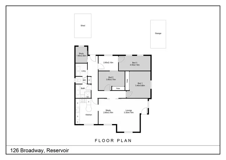 Floorplan of Homely house listing, 126 Broadway, Reservoir VIC 3073