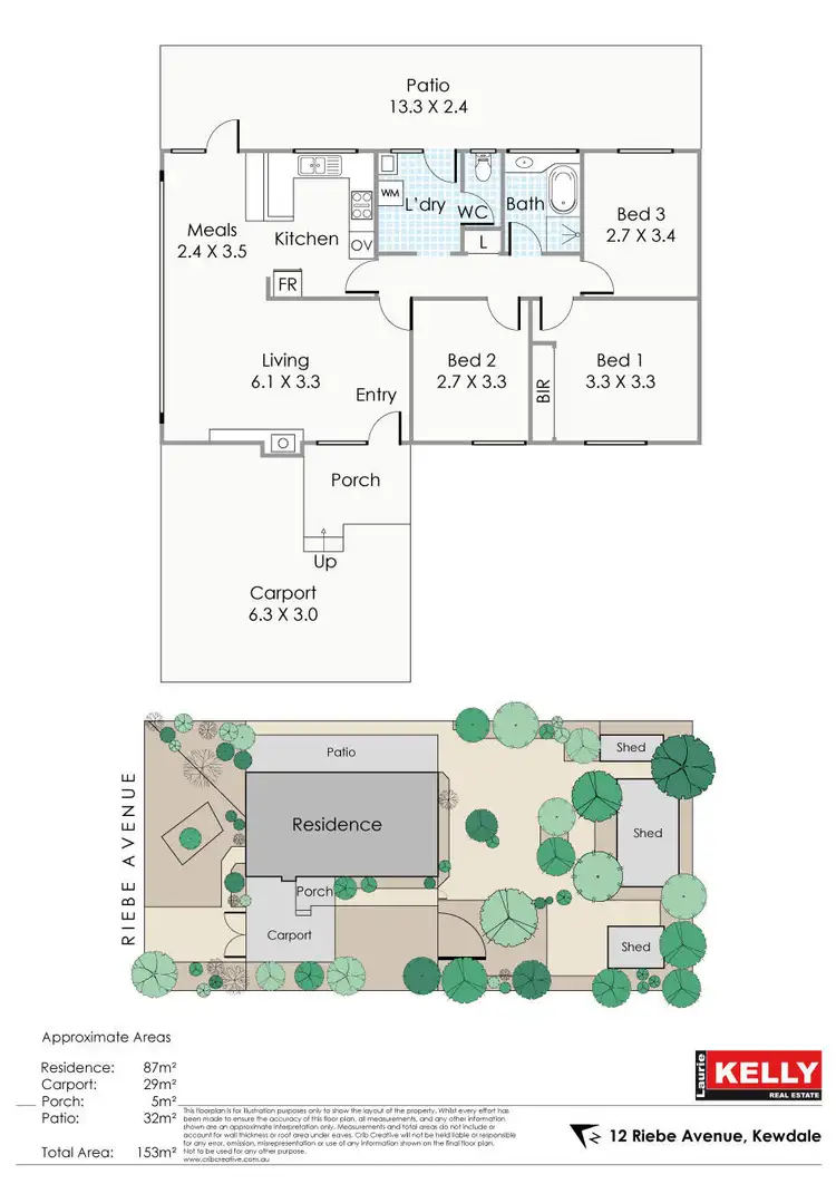 Floorplan of Homely house listing, 12 Riebe Avenue, Kewdale WA 6105