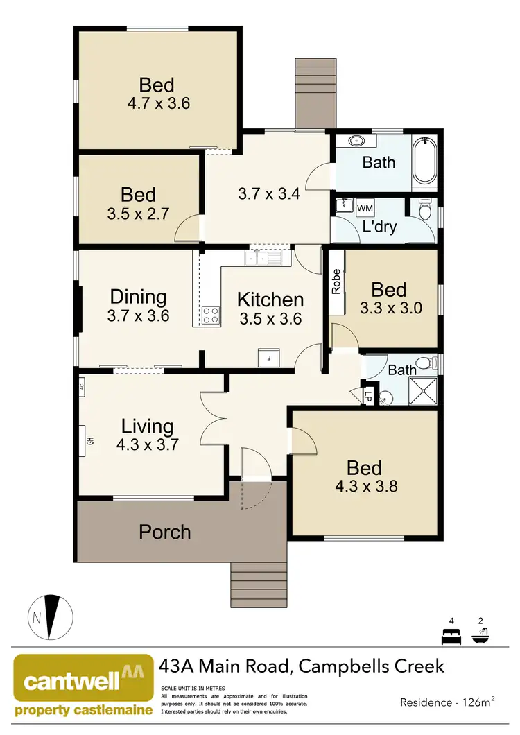 Floorplan of Homely house listing, 43A Main Road, Campbells Creek VIC 3451