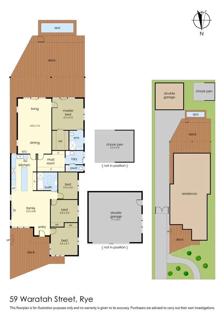 Floorplan of Homely house listing, 59 Waratah Street, Rye VIC 3941