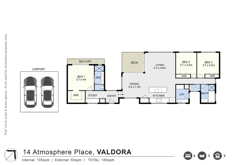 Floorplan of Homely house listing, 14 Atmosphere Place, Valdora QLD 4561