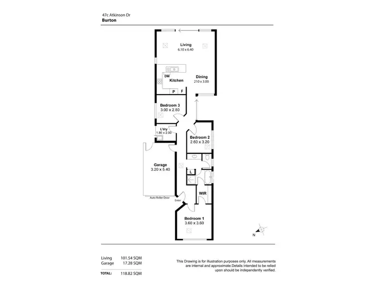 Floorplan of Homely house listing, 47C Atkinson Drive, Burton SA 5110