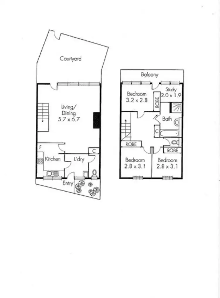 Floorplan of Homely unit listing, 3/17 Belvedere Close, Maribyrnong VIC 3032