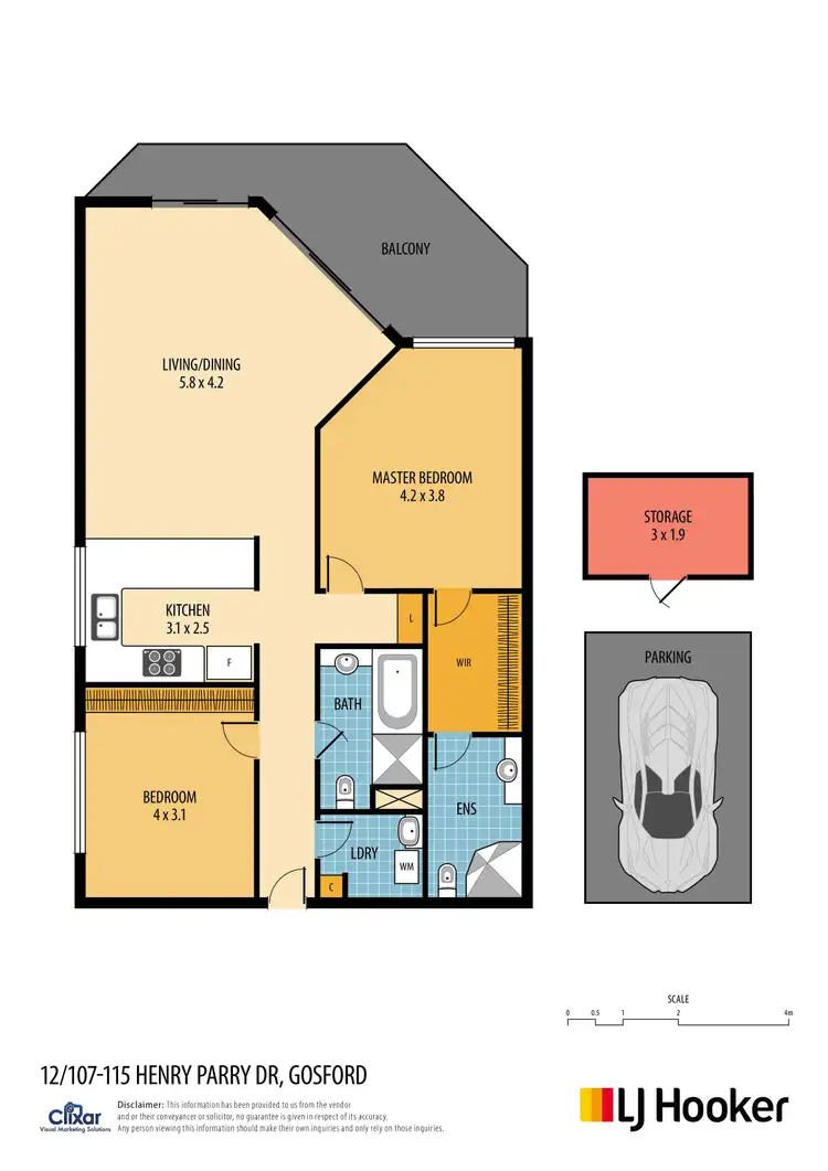 Floorplan of Homely apartment listing, 12/107-115 Henry Parry Drive, Gosford NSW 2250