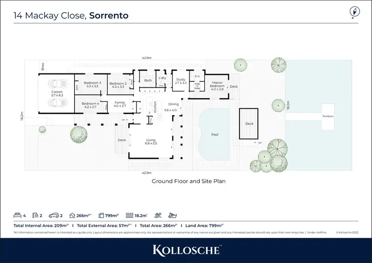 Floorplan of Homely house listing, 14 Mackay Close, Sorrento QLD 4217