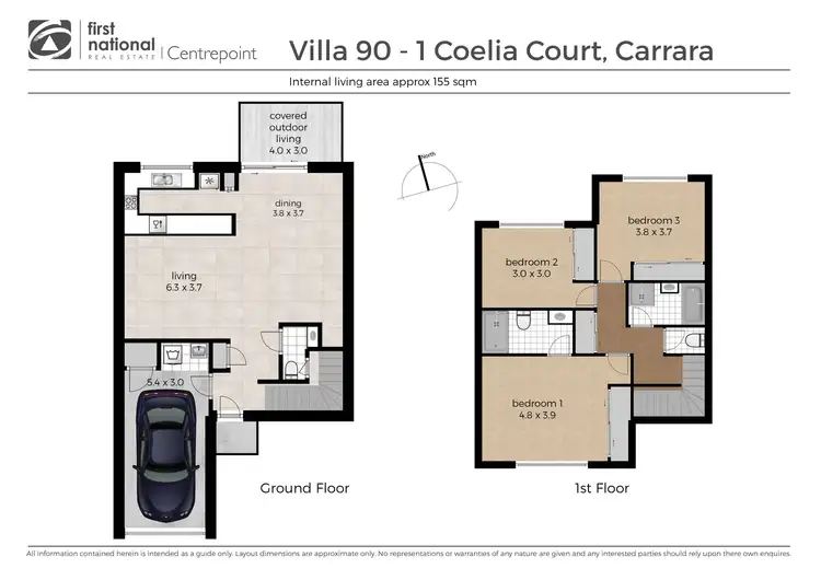 Floorplan of Homely house listing, 90/1 Coelia Court, Carrara QLD 4211