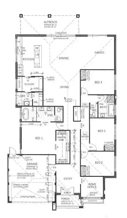 Floorplan of Homely house listing, 36 Torridge Approach, Piara Waters WA 6112