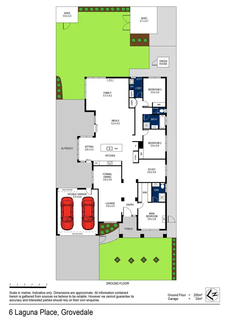 Floorplan of Homely house listing, 6 Laguna Place, Grovedale VIC 3216