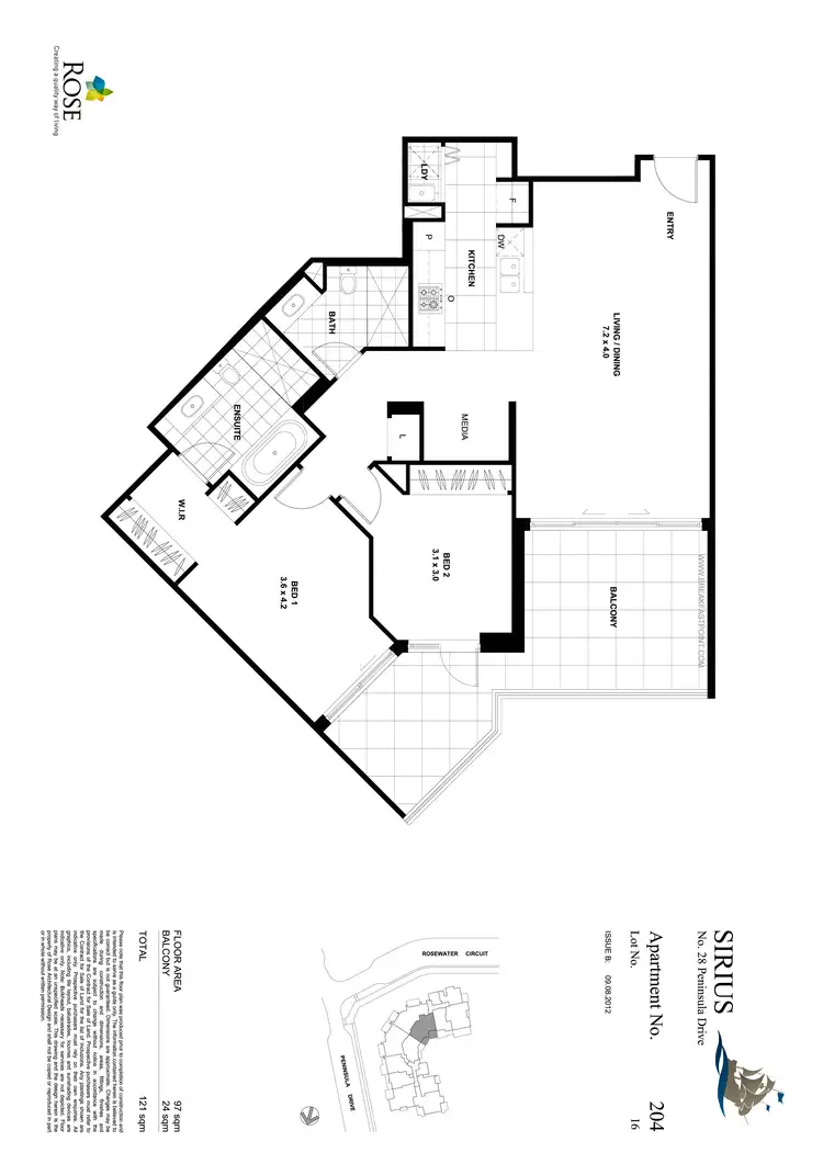 Floorplan of Homely apartment listing, 204/28 Peninsula Drive, Breakfast Point NSW 2137