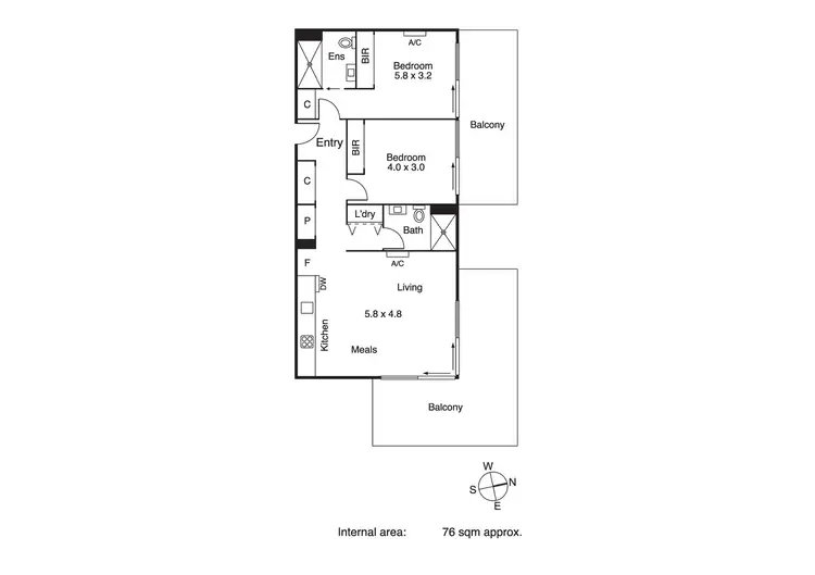Floorplan of Homely apartment listing, 301/336 South Road, Hampton East VIC 3188