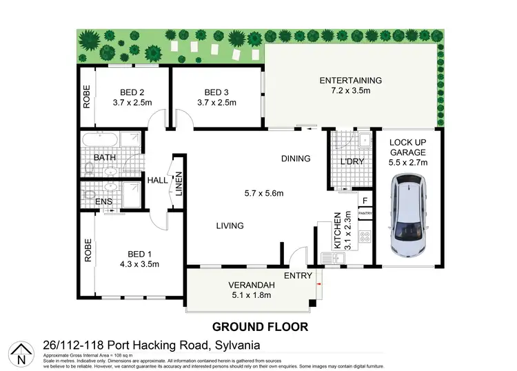Floorplan of Homely villa listing, 26/112-118 Port Hacking Road, Sylvania NSW 2224