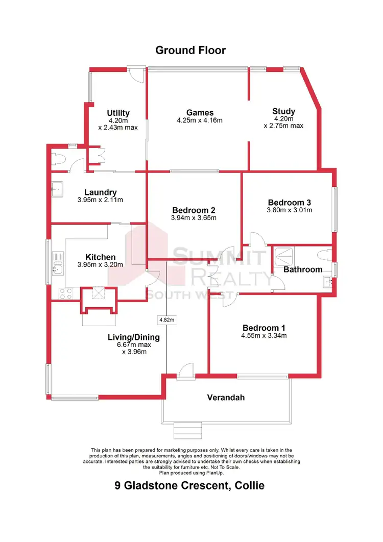 Floorplan of Homely house listing, 9 Gladstone Crescent, Collie WA 6225