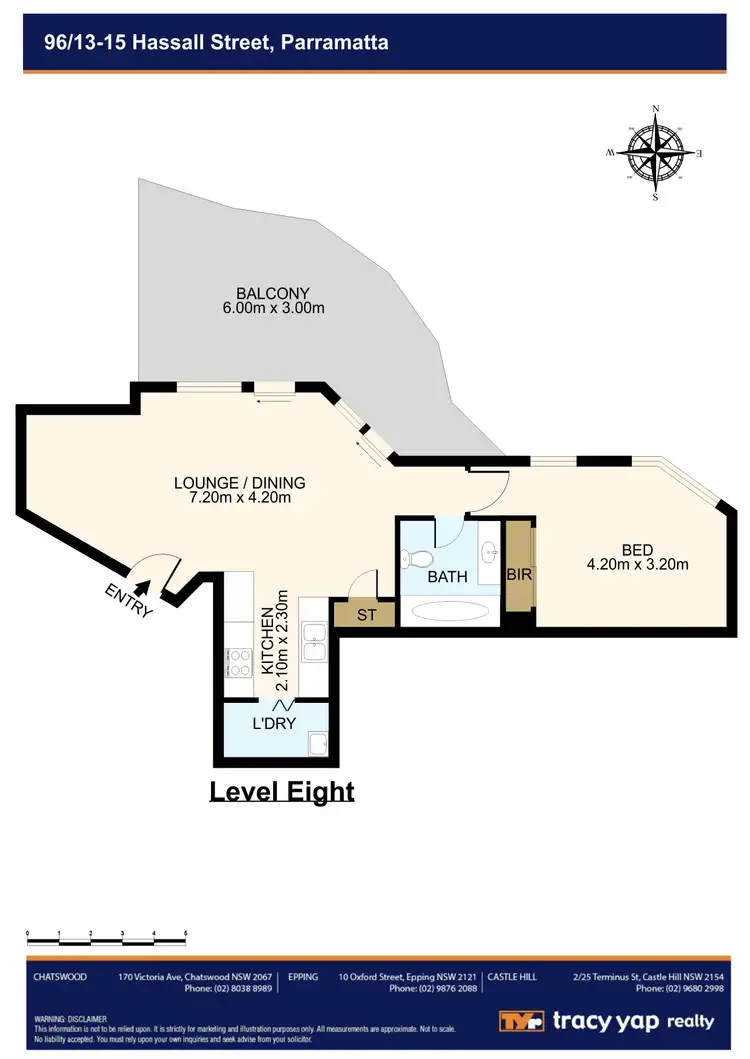 Floorplan of Homely apartment listing, 96/13-15 Hassall Street, Parramatta NSW 2150