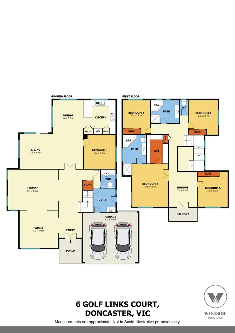 Floorplan of Homely house listing, 6 Golf Links Court, Doncaster VIC 3108