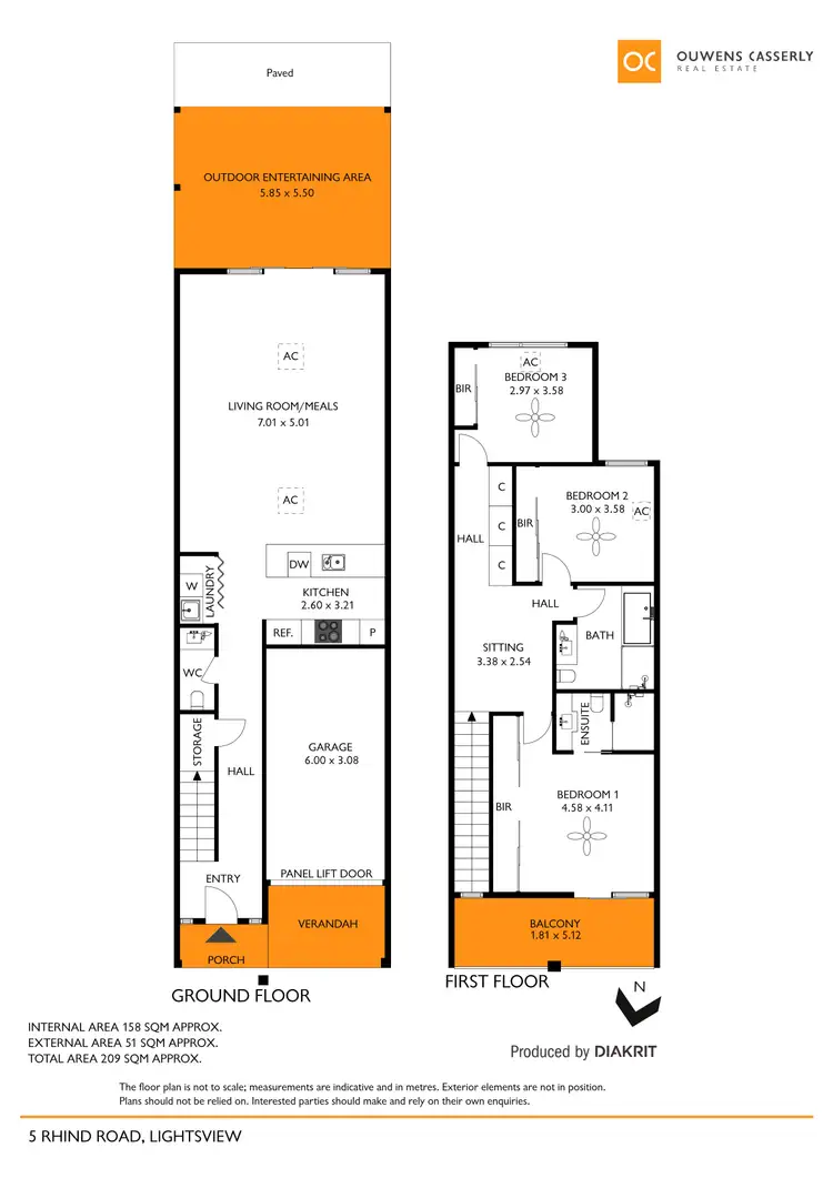 Floorplan of Homely townhouse listing, 5 Rhind Road, Lightsview SA 5085