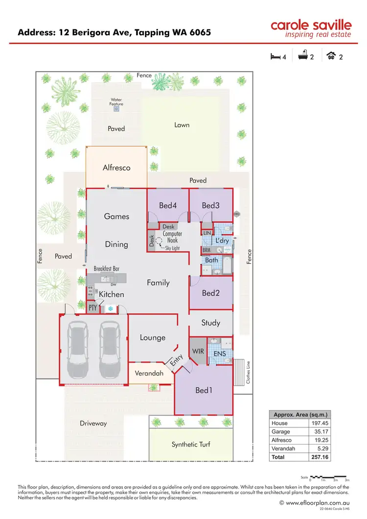 Floorplan of Homely house listing, 12 Berigora Avenue, Tapping WA 6065