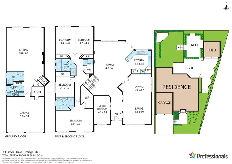 Floorplan of Homely house listing, 33 Lister Drive, Orange NSW 2800