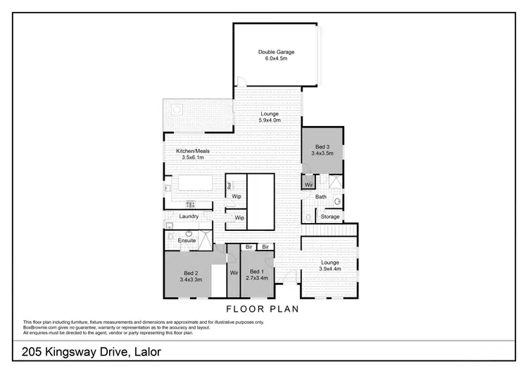 Floorplan of Homely house listing, 205 Kingsway Drive, Lalor VIC 3075