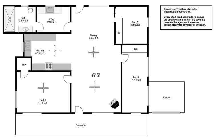 Floorplan of Homely house listing, 83 Baltimore Street, Port Lincoln SA 5606