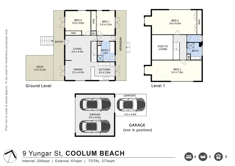 Floorplan of Homely house listing, 9 Yungar Street, Coolum Beach QLD 4573