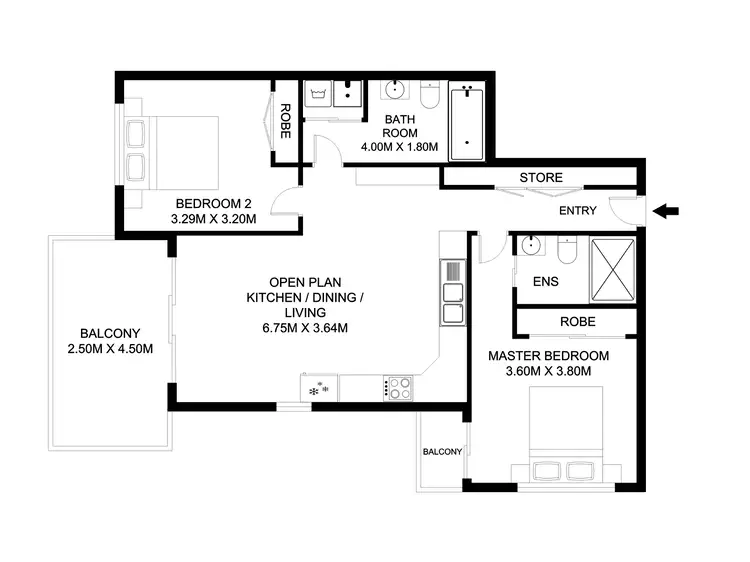 Floorplan of Homely unit listing, 1201/16 Ramsgate Street, Kelvin Grove QLD 4059