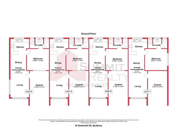 Floorplan of Homely block of units listing, 18 Greensell Street, Bunbury WA 6230