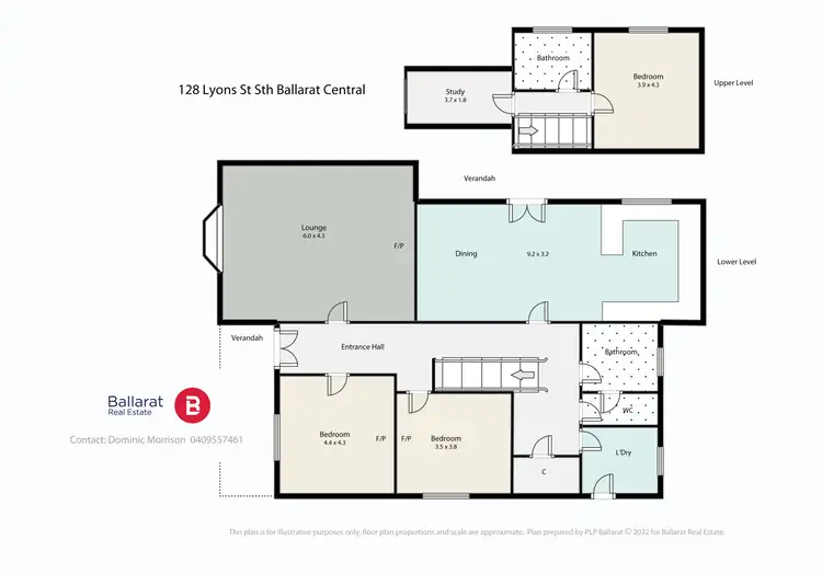 Floorplan of Homely house listing, 128 Lyons Street South, Ballarat Central VIC 3350