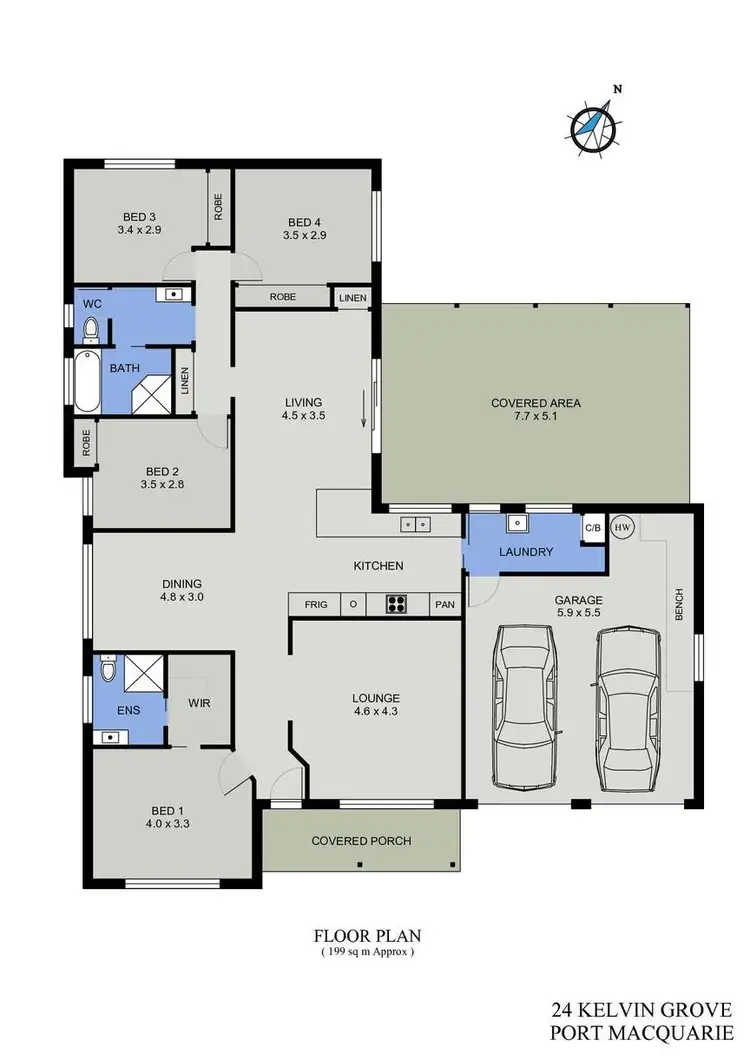 Floorplan of Homely house listing, 24 Kelvin Grove, Port Macquarie NSW 2444