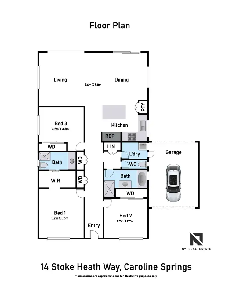 Floorplan of Homely house listing, 14 Stoke Heath Way, Caroline Springs VIC 3023