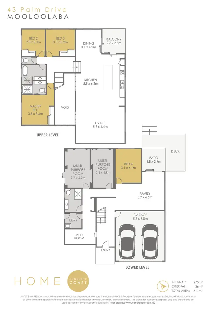 Floorplan of Homely house listing, 43 Palm Drive, Mooloolaba QLD 4557