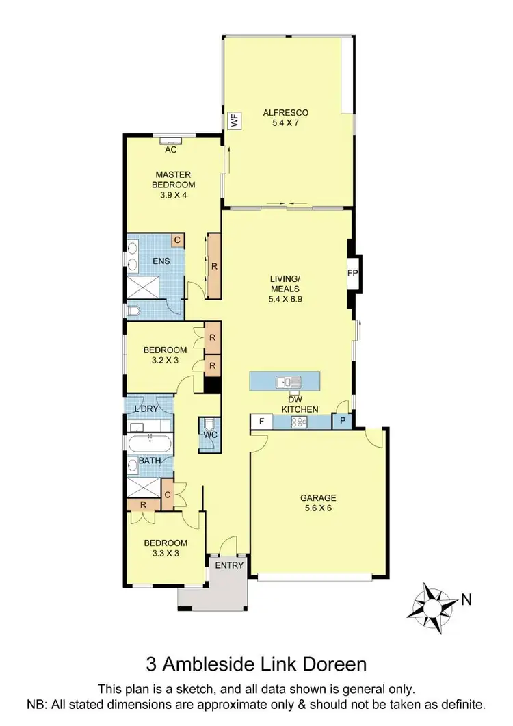 Floorplan of Homely house listing, 3 Ambleside Link, Doreen VIC 3754