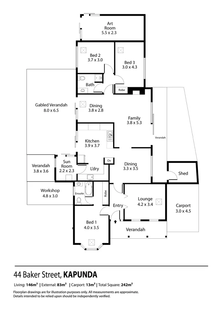 Floorplan of Homely house listing, 44 Baker Street, Kapunda SA 5373