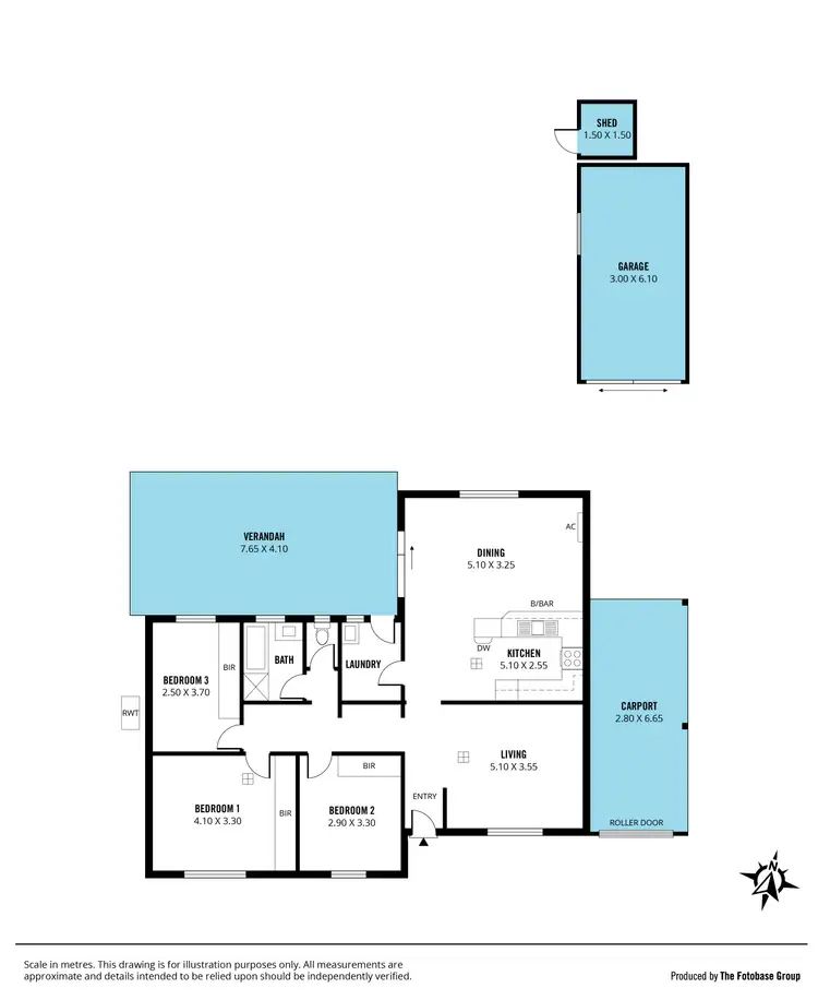 Floorplan of Homely house listing, 5 Byron Court, Huntfield Heights SA 5163