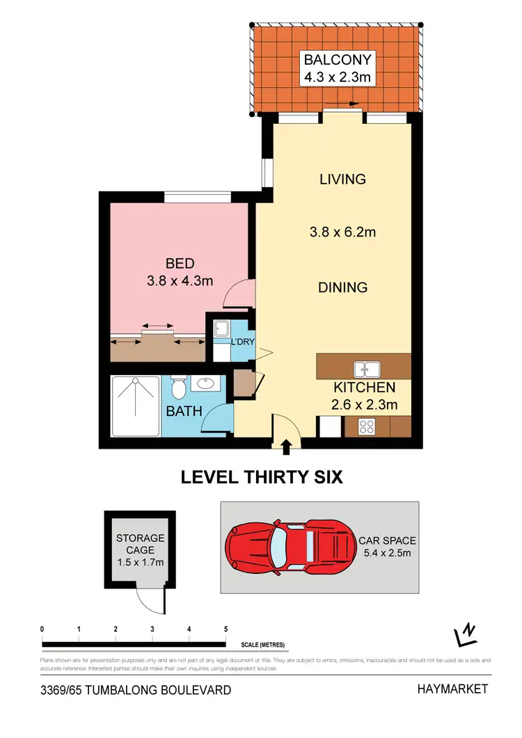 Floorplan of Homely apartment listing, Level 36/3369/65 Tumbalong Boulevard, Haymarket NSW 2000