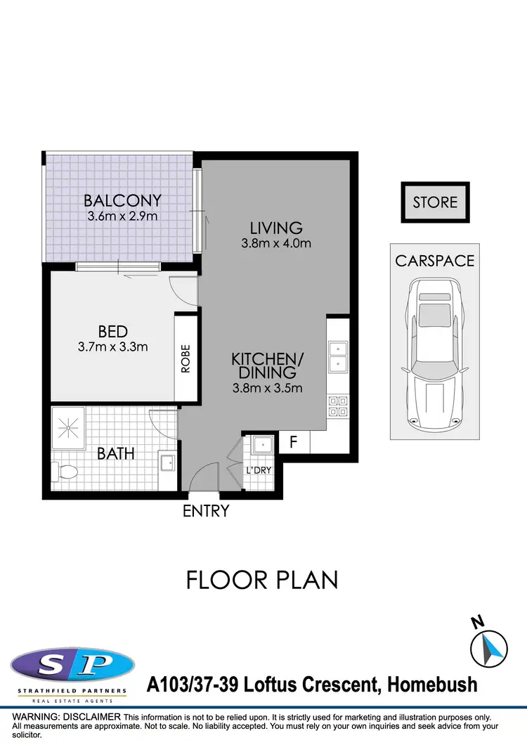 Floorplan of Homely apartment listing, A103/37-39 Loftus Crescent, Homebush NSW 2140
